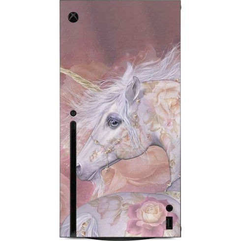 Laurie Prindle Licorne Florale Rose Unicorn Xbox Series X Console Skin