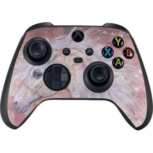 Laurie Prindle Licorne Florale Rose Unicorn Xbox Series X Controller Skin