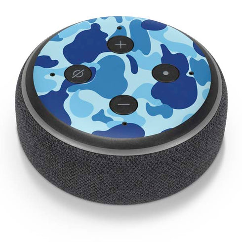 Light Blue Street Camo Amazon Echo Dot Skin