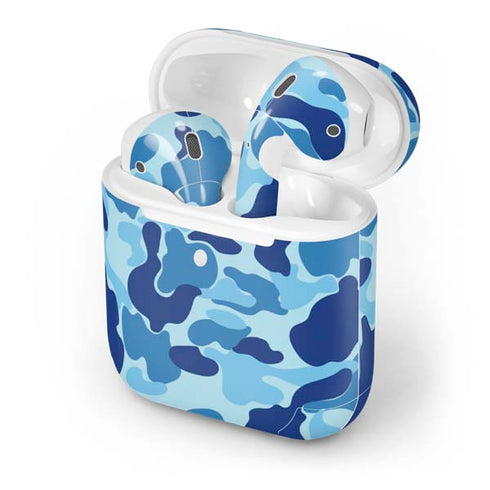 Light Blue Street Camo Apple AirPods 2 Skin