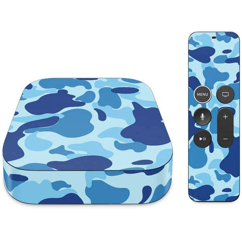 Light Blue Street Camo Apple TV Skin