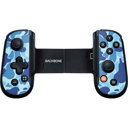 Light Blue Street Camo Backbone One for iPhone Game Controller Skin