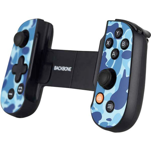 Light Blue Street Camo Backbone One for iPhone Game Controller Skin