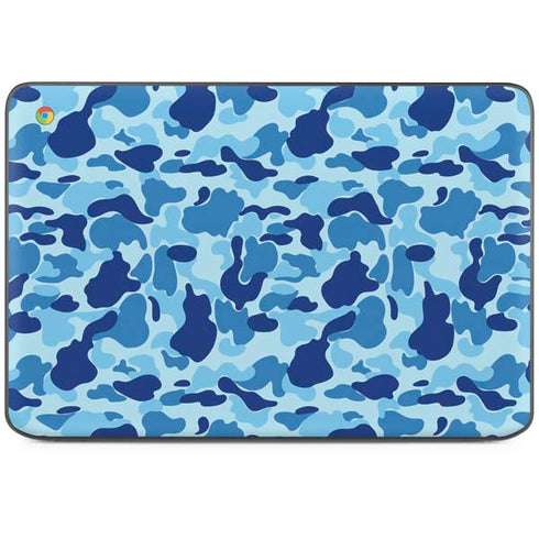 Light Blue Street Camo HP Chromebook Skin