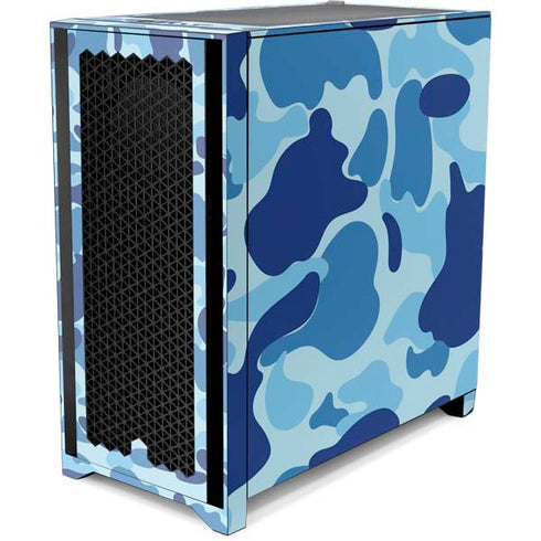 Light Blue Street Camo Corsair 4000D Tempered Glass Mid-Tower ATX Case Skin