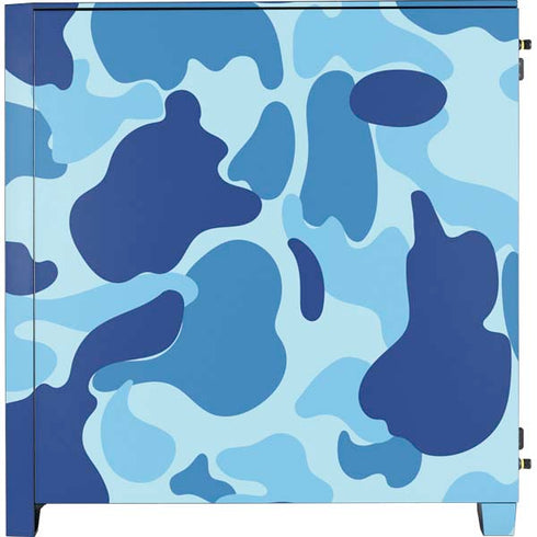 Light Blue Street Camo Corsair 4000D Tempered Glass Mid-Tower ATX Case Skin