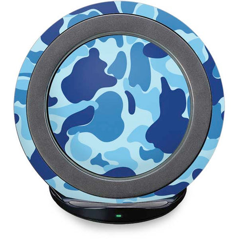 Light Blue Street Camo Fast Charge Wireless Charging Stand Skin
