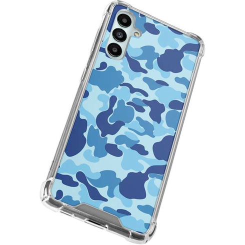 Light Blue Street Camo Galaxy A15 5G Clear Case