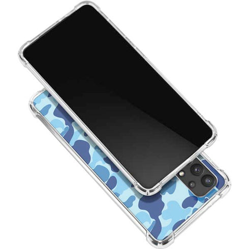 Light Blue Street Camo Galaxy A32 5G Clear Case