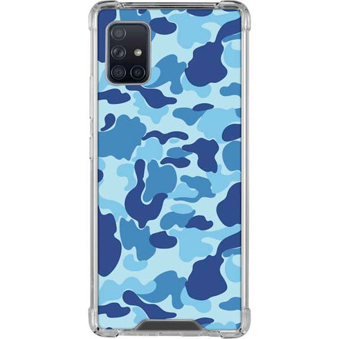 Light Blue Street Camo Galaxy A51 5G Clear Case