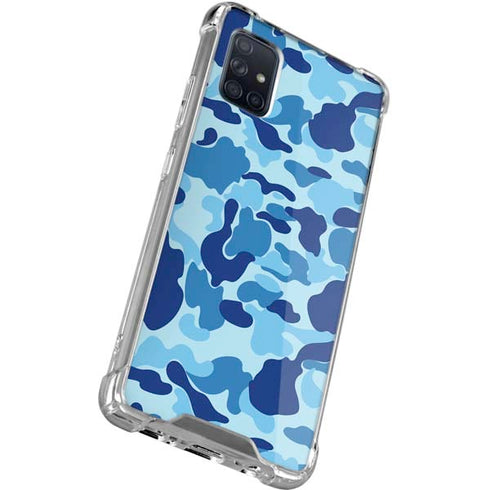 Light Blue Street Camo Galaxy A51 5G Clear Case