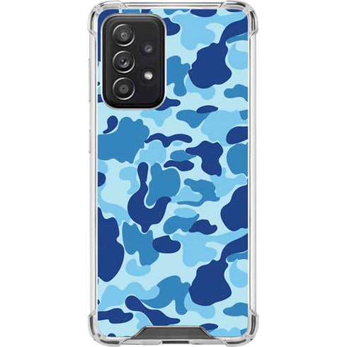 Light Blue Street Camo Galaxy A52 5G Clear Case