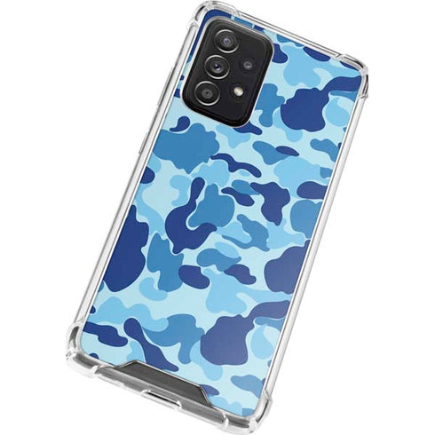 Light Blue Street Camo Galaxy A52 5G Clear Case