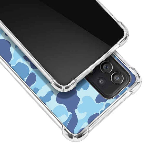 Light Blue Street Camo Galaxy A52 5G Clear Case