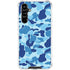 Light Blue Street Camo Galaxy A54 5G Clear Case