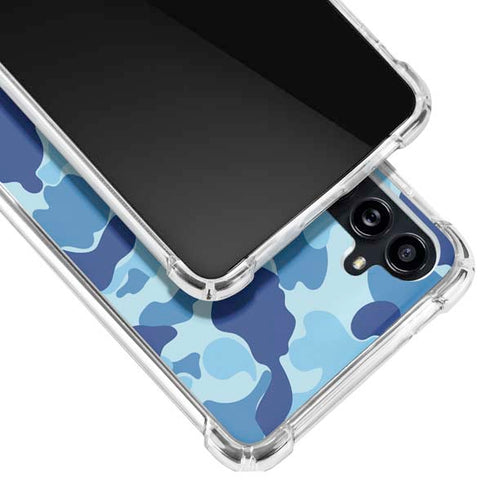 Light Blue Street Camo Galaxy A54 5G Clear Case
