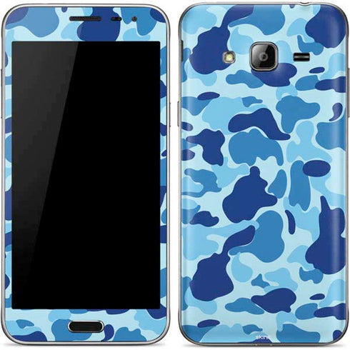 Light Blue Street Camo Galaxy J3 Skin