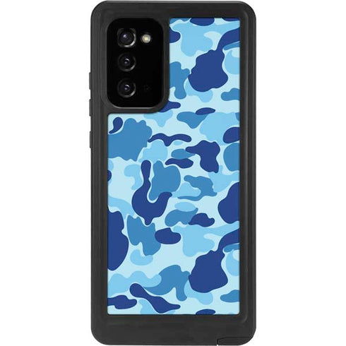 Light Blue Street Camo Galaxy Note20 5G Waterproof Case