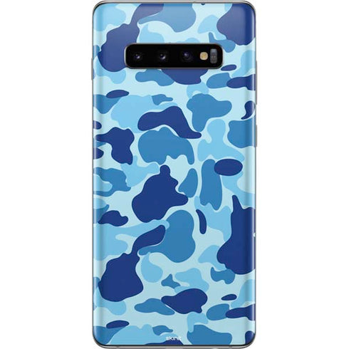 Light Blue Street Camo Galaxy S10 Plus Skin