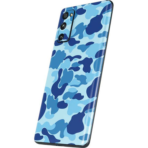 Light Blue Street Camo Galaxy S20 Fan Edition Skin