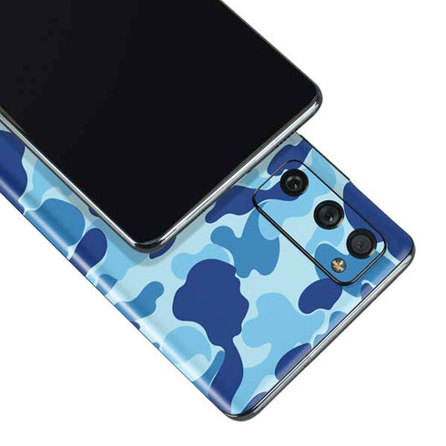 Light Blue Street Camo Galaxy S20 Fan Edition Skin