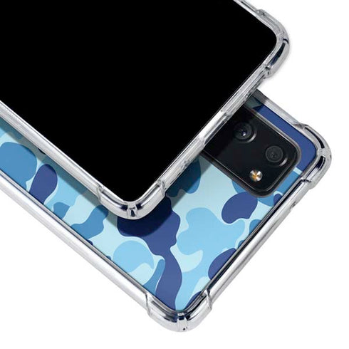 Light Blue Street Camo Galaxy S20 FE Clear Case