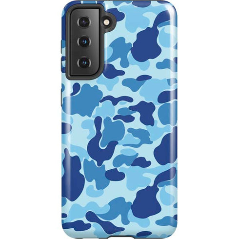 Light Blue Street Camo Galaxy S21 5G Pro Case