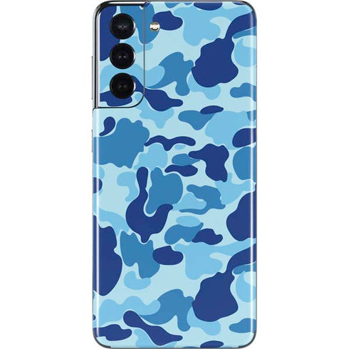 Light Blue Street Camo Galaxy S21 5G Skin