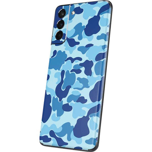 Light Blue Street Camo Galaxy S21 5G Skin