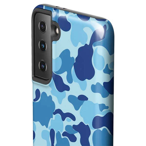 Light Blue Street Camo Galaxy S21 FE Pro Case