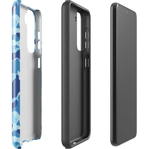 Light Blue Street Camo Galaxy S21 FE Pro Case