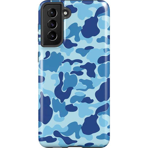 Light Blue Street Camo Galaxy S21 Plus 5G Pro Case