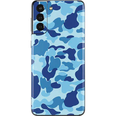 Light Blue Street Camo Galaxy S21 Plus 5G Skin