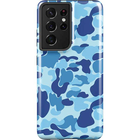 Light Blue Street Camo Galaxy S21 Ultra 5G Pro Case