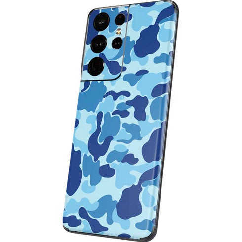 Light Blue Street Camo Galaxy S21 Ultra 5G Skin