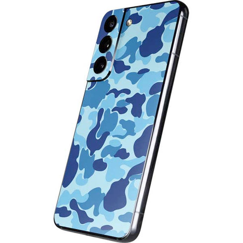 Light Blue Street Camo Galaxy S22 Skin