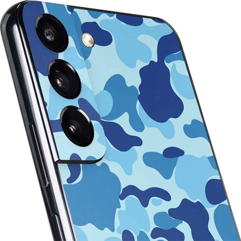 Light Blue Street Camo Galaxy S22 Skin