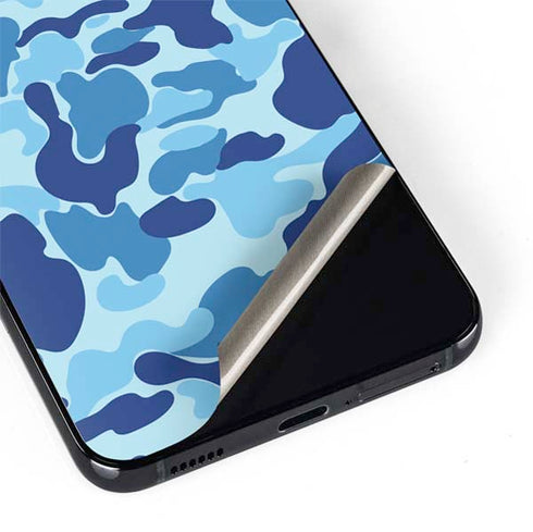 Light Blue Street Camo Galaxy S22 Skin