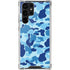 Light Blue Street Camo Galaxy S22 Ultra Clear Case