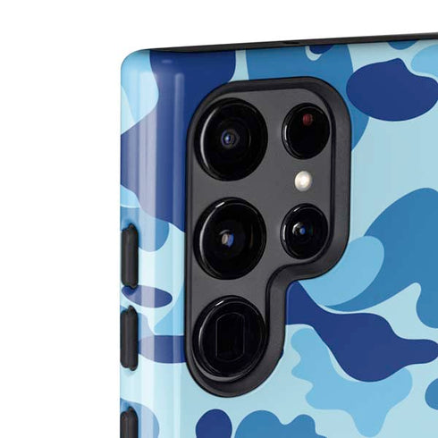 Light Blue Street Camo Galaxy S22 Ultra Pro Case
