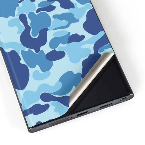 Light Blue Street Camo Galaxy S22 Ultra Skin
