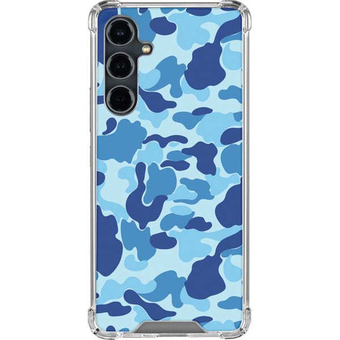 Light Blue Street Camo Galaxy S23 FE Clear Case
