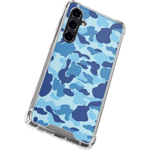 Light Blue Street Camo Galaxy S23 FE Clear Case