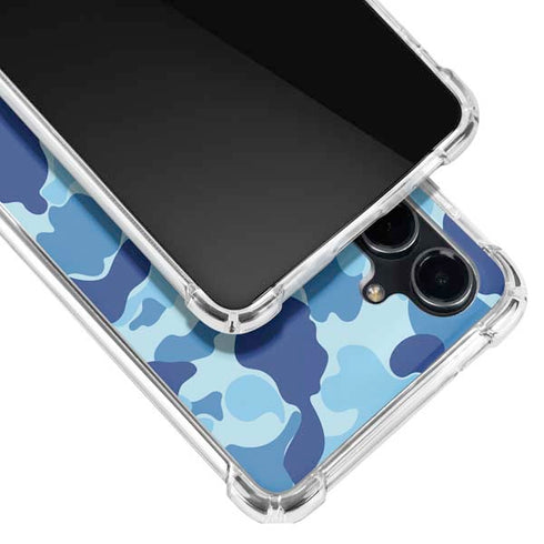 Light Blue Street Camo Galaxy S23 FE Clear Case