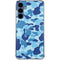 Light Blue Street Camo Galaxy S24 Clear Case