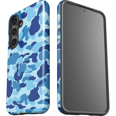 Light Blue Street Camo Galaxy S24 Plus Impact Case