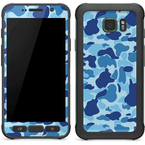 Light Blue Street Camo Galaxy S7 Active Skin