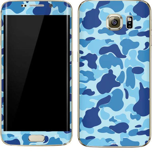 Light Blue Street Camo Galaxy S7 Edge Skin