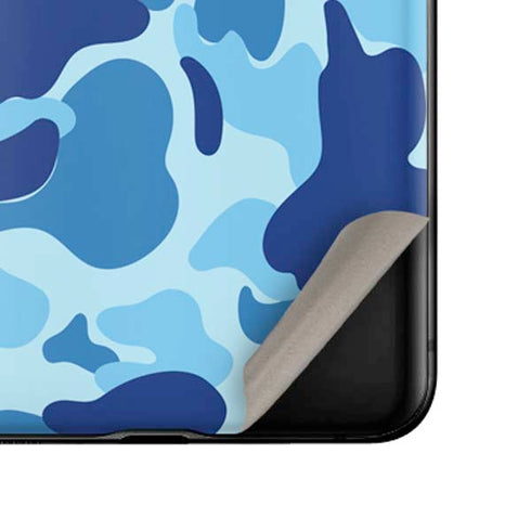 Light Blue Street Camo Galaxy Z Flip Skin