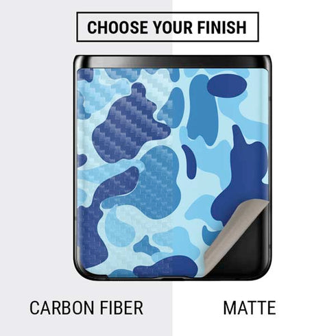 Light Blue Street Camo Galaxy Z Flip Skin